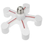 Разветвитель цокольный Е27-5хЕ27 белый | 11-8865 | Rexant