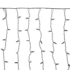 Гирлянда светодиодная Дождь 2x0,8 м, черный провод, 230 В, диоды ТЕПЛЫЙ БЕЛЫЙ | 235-286 | NEON-NIGHT