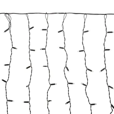Гирлянда светодиодная Дождь 2x0,8 м, черный провод, 230 В, диоды ТЕПЛЫЙ БЕЛЫЙ | 235-286 | NEON-NIGHT