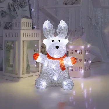 Акриловая светодиодная фигура Олененок в шарфе 20х17х30 см, 24 светодиода, батарейки 2хAA (не входят в комплект) | 513-314 | NEON-NIGHT