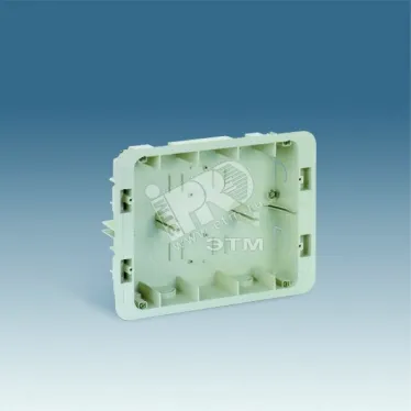 Коробка для внутреннего монтажа 2-рядной рамки с суппортами, 236х171х50,5мм