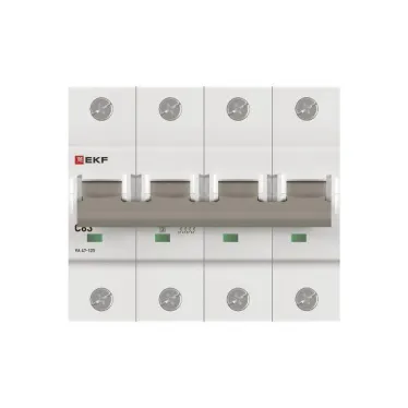 Автоматический выключатель ВА 47-125 4P 63А (C) 15кА PROXIMA  | mcb47125-4-63C | EKF