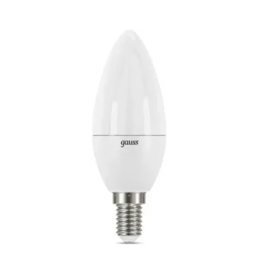 Лампа светодиодная Свеча 6.5W 550lm 6500К E14 LED 1/10/100 | 103101307 | Gauss