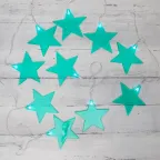 Гирлянда светодиодная Звездопад бирюзовая 10 LED, 2,25 м, прозрачныйПВХ, белый цвет свечения, 2 х АА (батарейки не в комплекте) | 304-004 | NEON-NIGHT