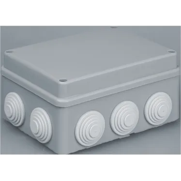 Коробка NSS-DB-150-110-70-10-GR распаячная открытого монтажа с мембранами 150х110х70
