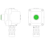                  Пост управления взрывонепроницаемый из алюминия LCSD-01-B-MC-L1G(220)x1-PCMB-KA3MHK
               