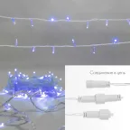 Гирлянда Нить 10м, эффект мерцания (каждый 5-ый), прозрачный ПВХ, 230В, цвет: Синий | 305-283 | NEON-NIGHT