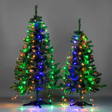 Елочная гирлянда с кольцом, 7 нитей по 1,8 метра, цвет диодов мультиколор, не соединяется | 235-089 | NEON-NIGHT