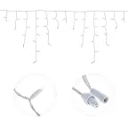 Гирлянда Айсикл (бахрома) светодиодный, 4,8 х 0,6 м, белый провод, 230 В, диоды ТЕПЛЫЙ БЕЛЫЙ,  152 LED | 255-138-6 | NEON-NIGHT