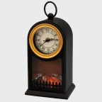 Светодиодный камин Старинные часы с эффектом живого огня 14,7x11,7x25 см, черный, батарейки 2хС (не в комплекте) USB | 511-020 | NEON-NIGHT