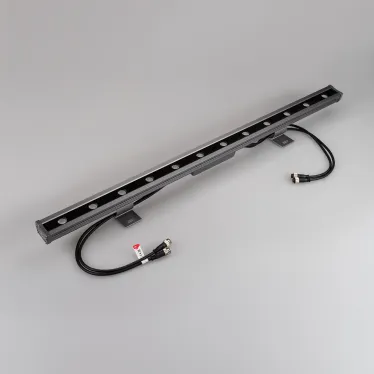 Прожектор светодиодный архитектурный AR-LINE-1000L-48W-24V RGB-Warm3000 (Grey, 15x45 deg, DMX512) | 027958 | Arlight