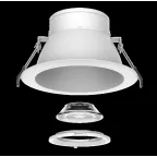 Cветильник светодиодный DL-Lens Comfort встраиваемый 14W 3000К 118х68 мм IP20 угол 35 градусов белый | V1-R0-Y0509-10L18-2001430 | VARTON