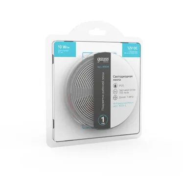 Лента светодиодная Basic LED 5050/60 12V 10W/m 700lm/m 4000K 10mm IP20 1m 1/100 | BT034 | Gauss