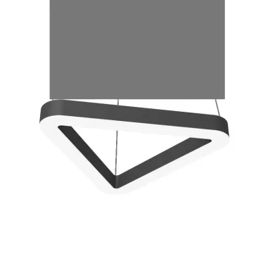 Светодиодный светильник Enso T 690х614x40 мм 48 Вт 3000 K подвесной RAL9005 черный матовый с рассеивателем опал | V1-R0-9T524-30000-2004830 | VARTON