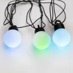 Гирлянда "Мультишарики" Ø30мм 5м, темно-зеленый ПВХ  25 диодов, цвет RGB | 303-569 | NEON-NIGHT