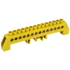 Шина PE "земля" в комбинированном DIN-изоляторе"Стойка" ШНИ-8х12-14-КС-Ж | YNN10-812-14DP-K05 | IEK