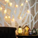 Тайские фонарики Пломбир 1.5 м, 10 LED, прозрачный ПВХ, цвет свечения теплый белый, 2 х АА (батарейки не в комплекте) | 303-077 | NEON-NIGHT