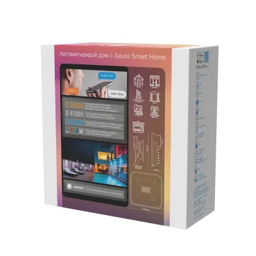 Прожектор светодиодный Smart Home 10W 700lm 3000-6500K 200-240V IP65 черный RGBW+изм.цв.темп.+диммирование LED 1/20 | 3550132 | Gauss