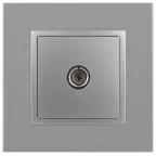 Розетка TV одиночная, Эра Elegance, алюминий, 14-3101-03