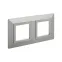 Рамка из металла, ''Avanti'', светло-серебристая, 4 модуля