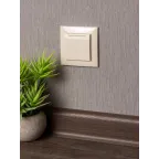 Валенсия розетка 1-местная с/з 16А кремова с крышкой и защ. штор.