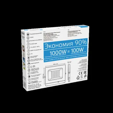 Прожектор светодиодный ДО 100 Вт 9500 лм 6500К AC 220В IP65 234х254х233мм Elementary G2 Gauss
