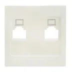 Валенсия лицевая панель розетки RJ-45 2-местная жемчуг