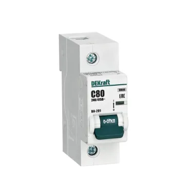 Выключатель автоматический однополюсный 80А С ВА-201 10кА