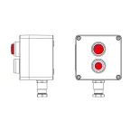 Взрывозащищенный пост управления из полиэстера CPE-P-03-(1xP1R(11)-1xLR(250))-1xKH2MHK(C)1Ex d e IIC Т5 Gb / Ex tb IIIC T95°C DbIP66/КЗ | 2231.031.22.