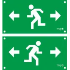 Пиктограмма (наклейка) ПЭУ 020 Аварийный выход налево/направо (240х125) РС-M /комплект, 2шт./ MIZAR SP | 2502002150 | Световые Технологии