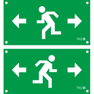 Пиктограмма (наклейка) ПЭУ 020 Аварийный выход налево/направо (240х125) РС-M /комплект, 2шт./ MIZAR SP | 2502002150 | Световые Технологии
