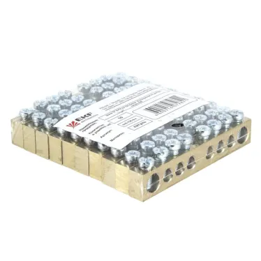 Шина нулевая 8х12мм 125А 10 отверстий крепеж по центру латунь PROxima