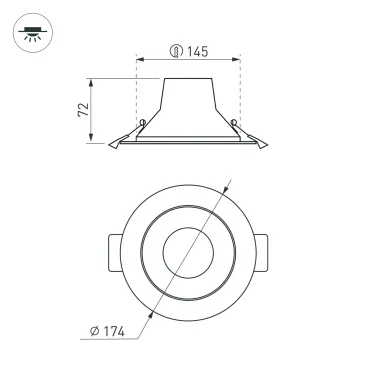 Светильник IM-STORM-R175-20W Day4000-MIX (WH, 80 deg, 230V) (Arlight, IP20 Металл, 3 года) | 032433 | Arlight