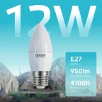 Лампа светодиодная Elementary Свеча 12W 950lm 4100K E27 LED 1/10/100 | 30222 | Gauss