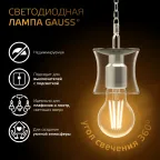 Лампа светодиодная Filament А60 12W 1200lm 2700К Е27 LED | 102902112 | Gauss