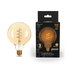 Лампа светодиодная Black LED Filament G120 Flexible E27 6W Golden 360lm 2400К | 158802008 | Gauss