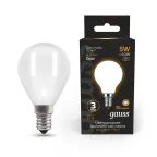 Лампа светодиодная Black LED Filament Шар OPAL E14 5W 420lm 2700K | 105201105 | Gauss