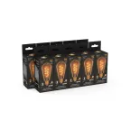 Лампа светодиодная Black LED Filament ST64 Flexible E27 6W Golden 360lm 2400К | 157802006 | Gauss