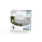 Светильник светодиодный пылевлагозащищенный для ЖКХ ДБП-15Вт 6500K IP65 D160*53 1200Лм круглый | 126411315 | Gauss