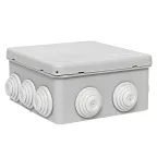                  Коробка распределительная КМР-030-014 с крышкой (100х100х50) для прямого монтажа, 10 мембр. вводов серая IP55 EKF
               