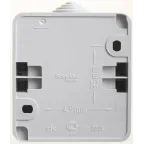 ЭТЮД Выключатель одноклавишный наружный с подсветкой IP44 серый