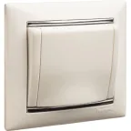 VALENA Розетка с заземлением в рамку с крышкой белая