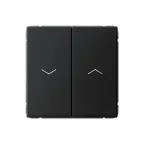 ARTGALLERY 2-клавишный выключатель для жалюзи, 2х сх.4, 10А, механизм, карбон