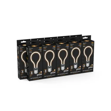 Лампа светодиодная LED Filament Bulbless A72 Milky E27 4W 330lm 2700K 72*160mm 1/10/100 | 1004802104 | Gauss