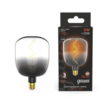 Лампа светодиодная LED Filament V140-DC Black-Clear 5W E27 200lm 1800K 140*204mm 1/6 | 1008802105 | Gauss
