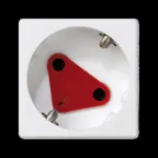 Connect Розетка с заземлением 16А 250В 45х45мм с блокировкой безвинтовые клеммы SC белый