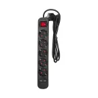                  Удлинитель STANDARD 5 гнезд, 1,5 м, 3х1,0 мм2, с/з, с выключателем, 2 USB, черный
               