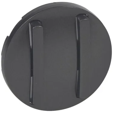 Celiane Лицевая панель выключателя/переключателя двухклавишного 1п 067001/02/31/32 с тонкими клавишами графит