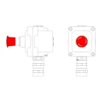 Пост управления взрывонепроницаемый из алюминия LCSD-01-B-MC-P6R(11)x1-PCMB-KA3MHK