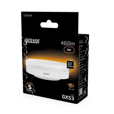 Лампа светодиодная LED 6Вт GX53 220В 2700К | 108008106 | Gauss